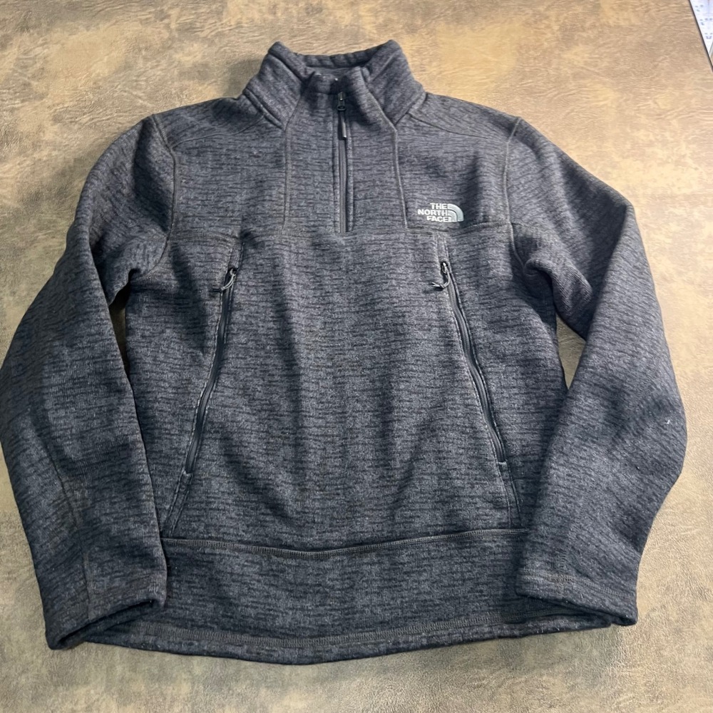 The North Face Fleece Pullover Mens Medium Gray Gordon Lyons 1/4 Zip NF0A3MMV